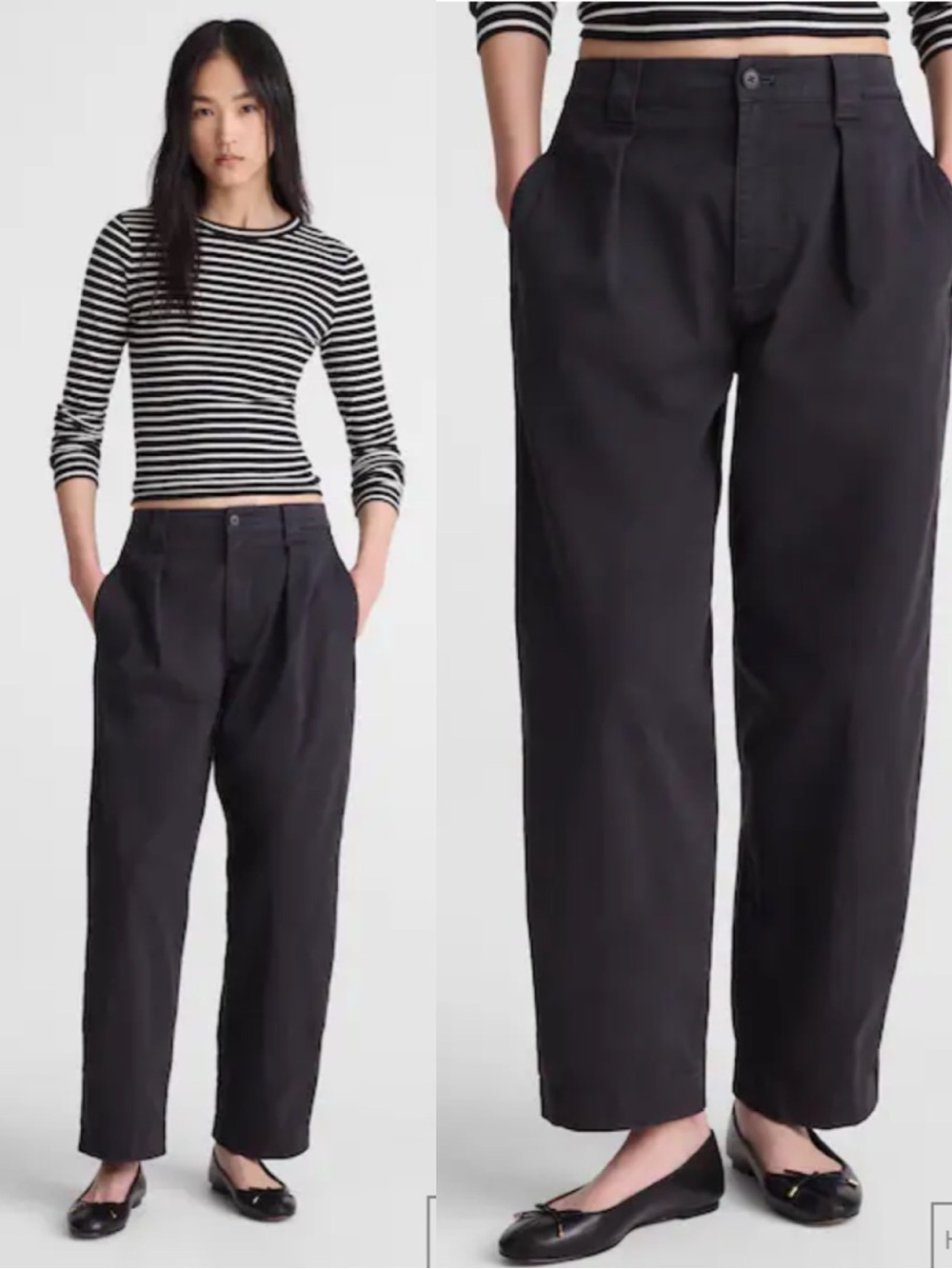 Madewell NWOT The Barrel-Leg Chino Pant in Pepper size 26